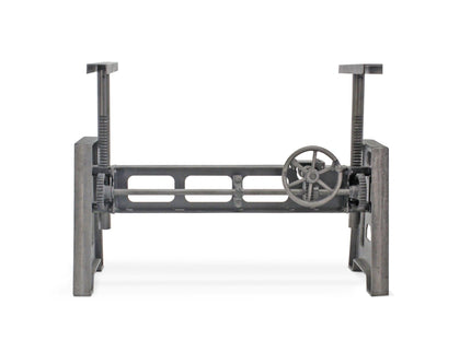 Industrial Writing Table Desk Base - Adjustable Height Sit Stand - Metal - DIY - Rustic Deco