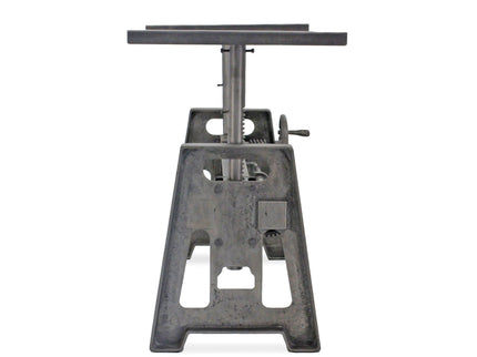 Industrial Writing Table Desk Base - Adjustable Height Sit Stand - Metal - DIY - Rustic Deco