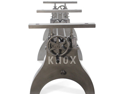 Knox Adjustable Height Conference Table Base Legs - Black Cast Iron - DIY - Rustic Deco