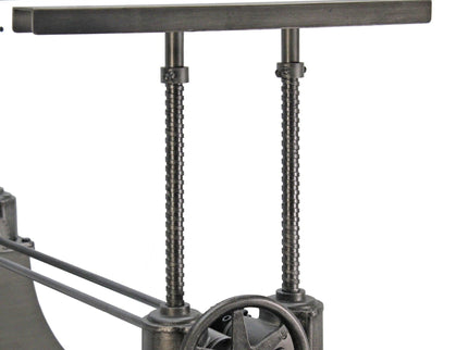 Knox Adjustable Height Conference Table Base Legs - Black Cast Iron - DIY - Rustic Deco