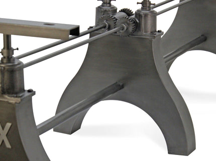 Knox Adjustable Height Conference Table Base Legs - Black Cast Iron - DIY - Rustic Deco