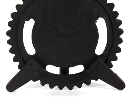 Steampunk Adjustable Dining Table - Iron Crank Base - Provincial Top - Rustic Deco