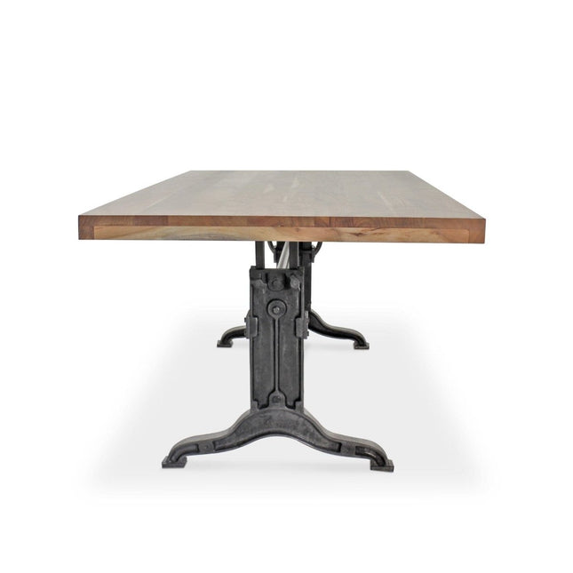 Frederick Adjustable Height Dining Table Desk - Cast Iron - Natural - Rustic Deco