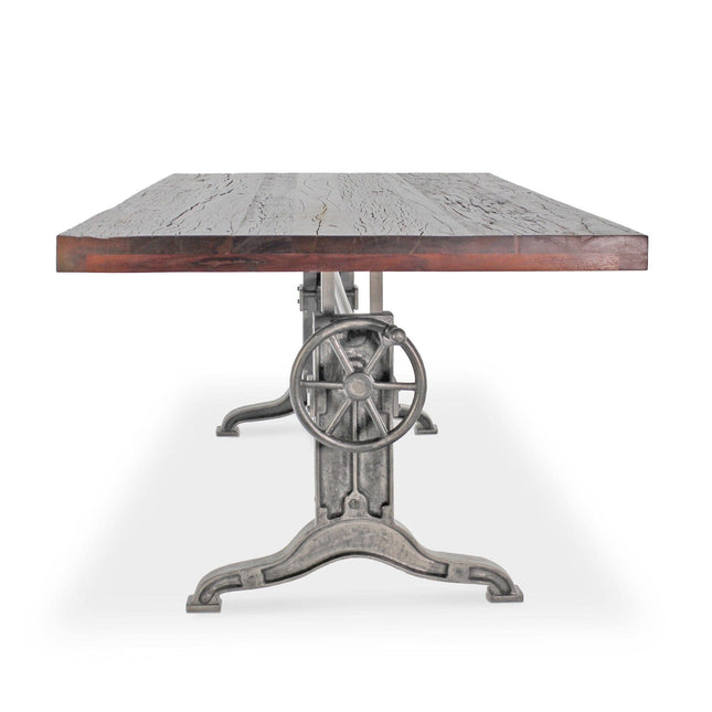 Frederick Adjustable Height Dining Table Desk - Cast Iron - Rustic Mahogany - Rustic Deco