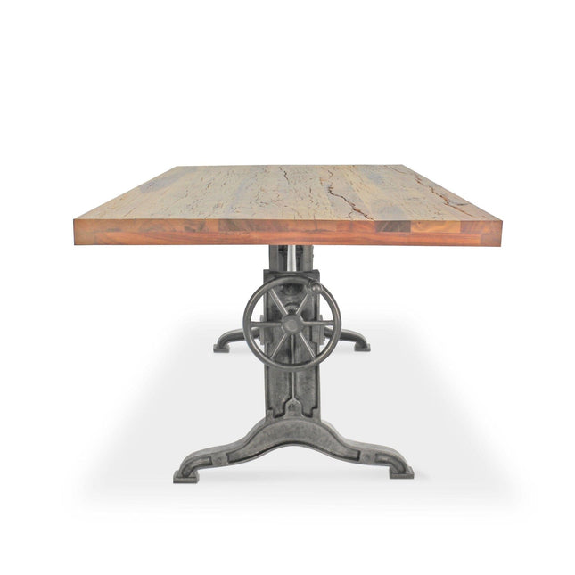 Frederick Adjustable Height Dining Table Desk - Cast Iron - Rustic Natural - Rustic Deco