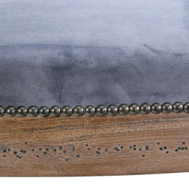 Grey Velvet Dining Chair - Deconstructed Back Exposed Frame Armchair - Rustic Deco