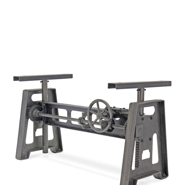 Industrial Writing Table Desk Base - Adjustable Height Sit Stand - Metal - DIY - Rustic Deco