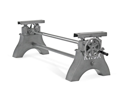 Knox Adjustable Height Bench Base Legs - Black Cast Iron - DIY - Rustic Deco