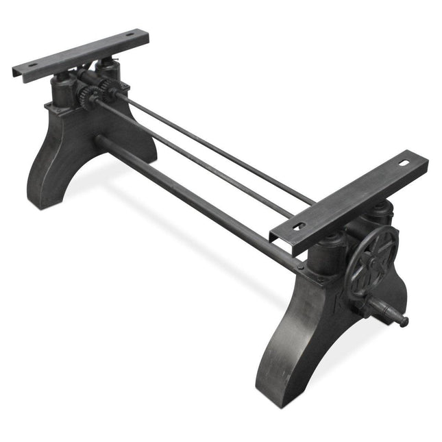 KNOX Adjustable Height Cast Iron Crank Base - Coffee to Dining Table - DIY - Rustic Deco