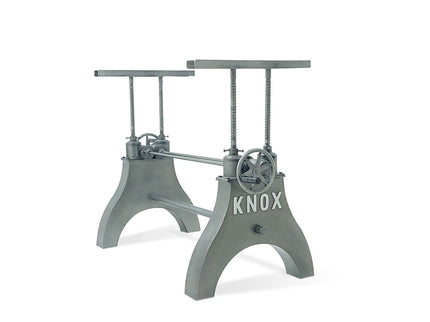 KNOX Industrial Writing Table Desk Base - Cast Iron Adjustable Height - DIY - Rustic Deco