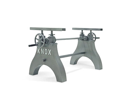 KNOX Industrial Writing Table Desk Base - Cast Iron Adjustable Height - DIY - Rustic Deco